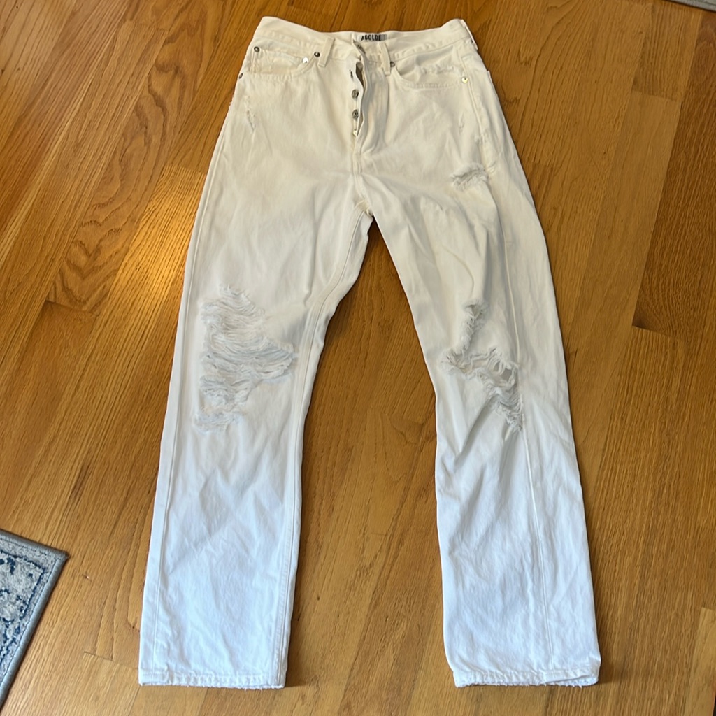 Agolde 90’s Jean Size 25 White Distressed